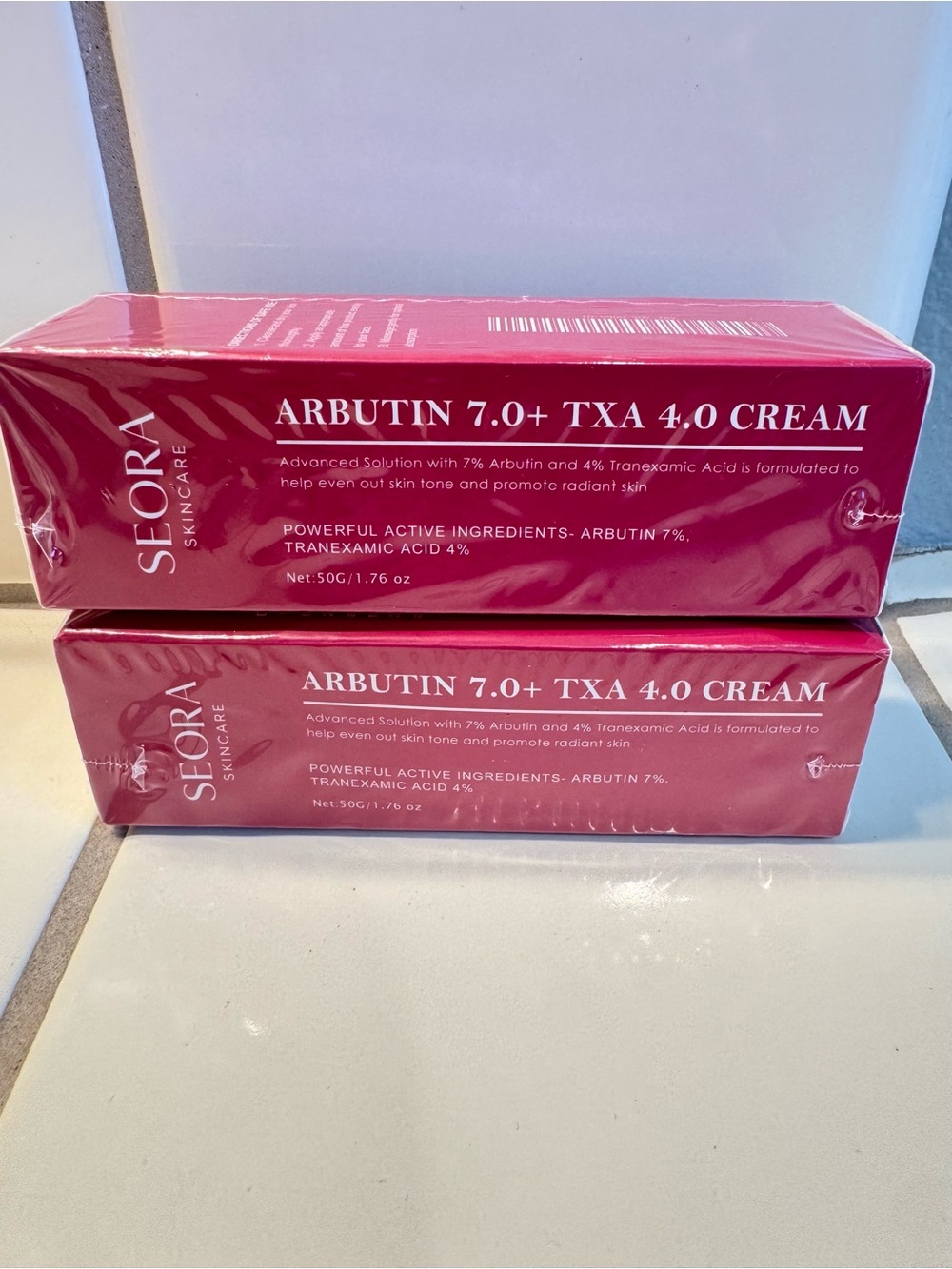 SEORA Skincare Arbutin 7.0 + TXA 4.0 Brightening Cream - Pink